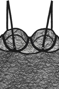 VIA BODYSUIT - BLACK LACE