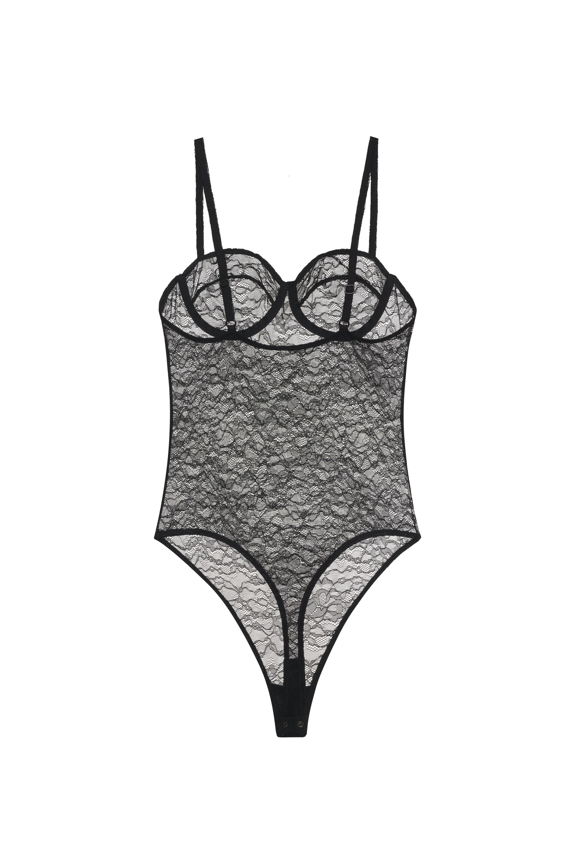 VIA BODYSUIT - BLACK LACE