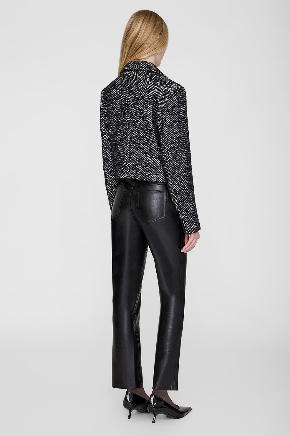 22qty NEW / VIENNA BLAZER - BLACK AND WHITE TWEED