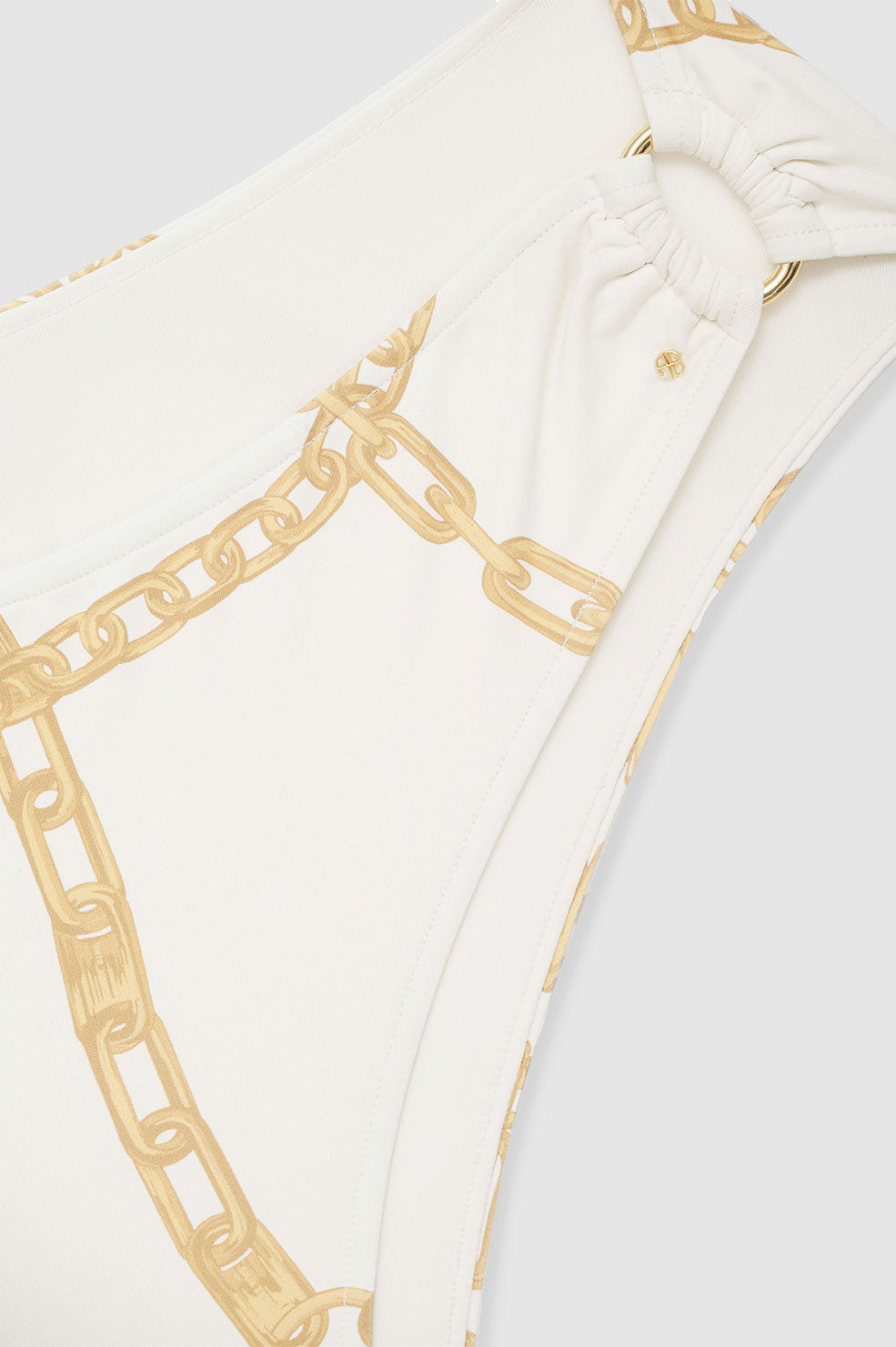 VIV BIKINI BOTTOM - CREAM AND TAN LINK PRINT