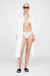 VIV BIKINI BOTTOM - CREAM AND TAN LINK PRINT