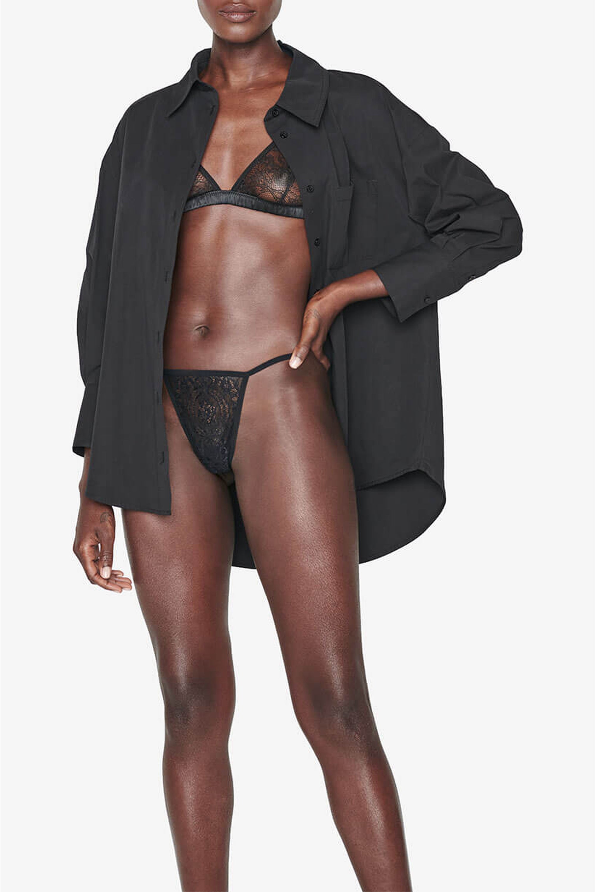 6qty NEW / VIVIAN THONG - BLACK