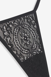 6qty NEW / VIVIAN THONG - BLACK