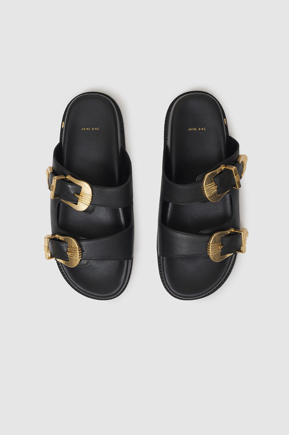 Sandales Waylon en cuir - Black