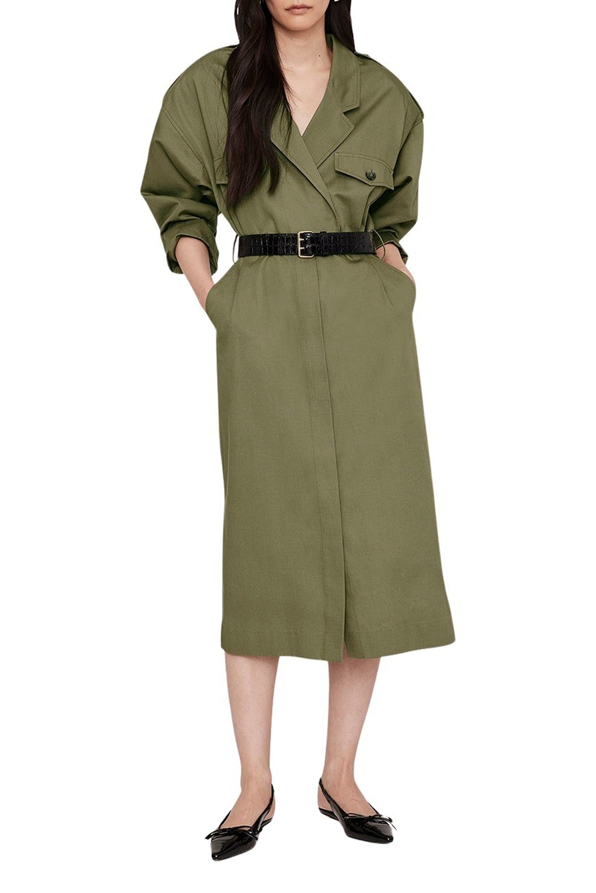5qty NEW / ZELDA DRESS - OLIVE