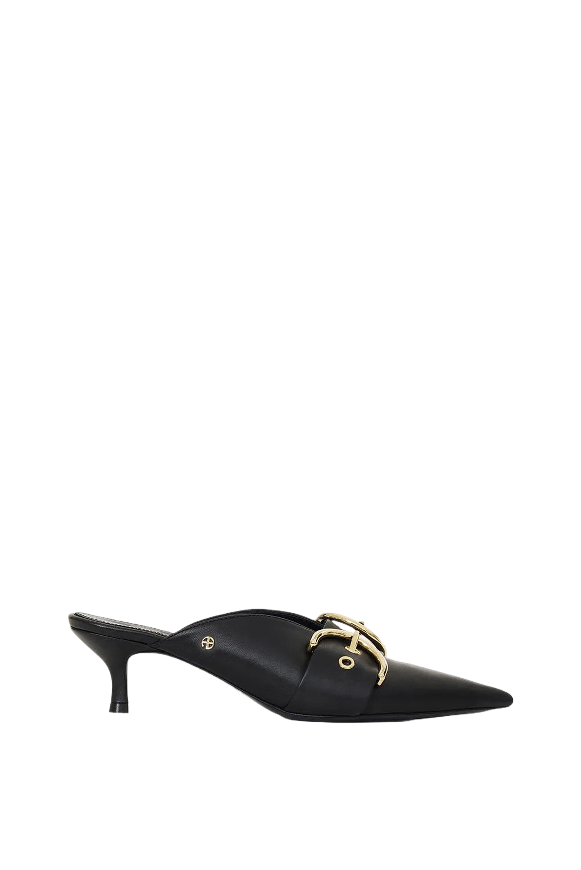 Mules à talons Zoe en cuir - Black