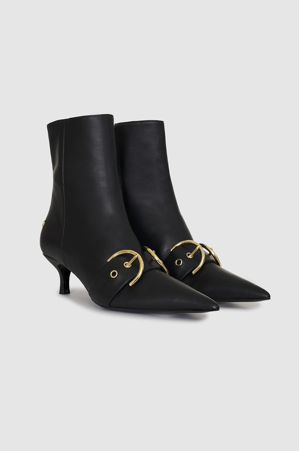 Bottes à talons Zoe en cuir - Black