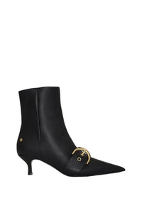 Bottes à talons Zoe en cuir - Black