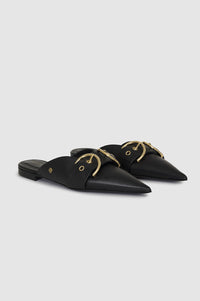 Mules Zoey en cuir - Black