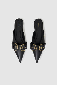 Mules Zoey en cuir - Black