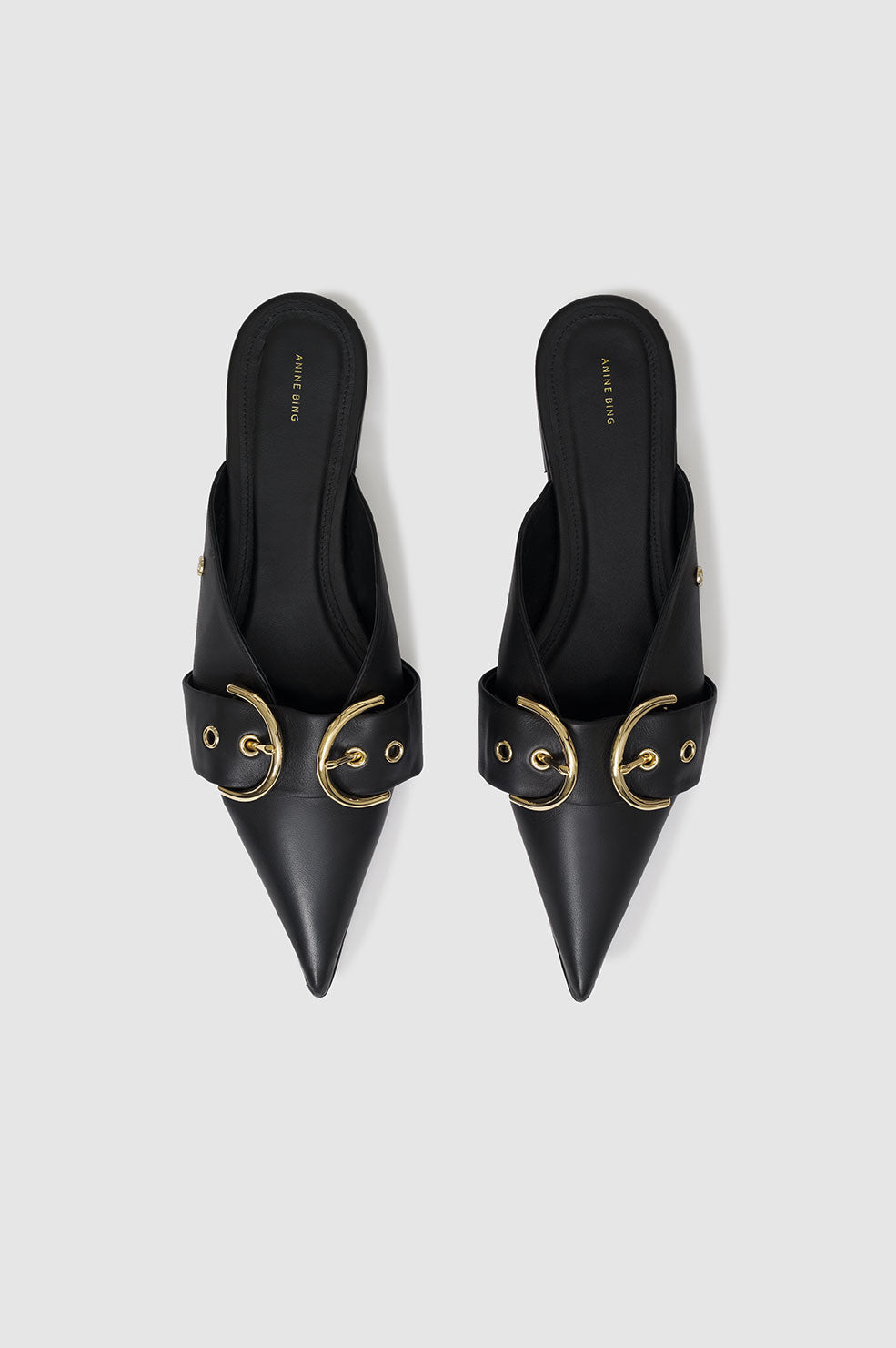 Mules Zoey en cuir - Black