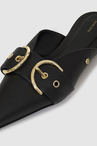 Mules Zoey en cuir - Black