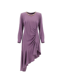 Robe asymétrique drapée - Candy Violet