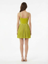 Short dress with pleated straps - Olive Oil