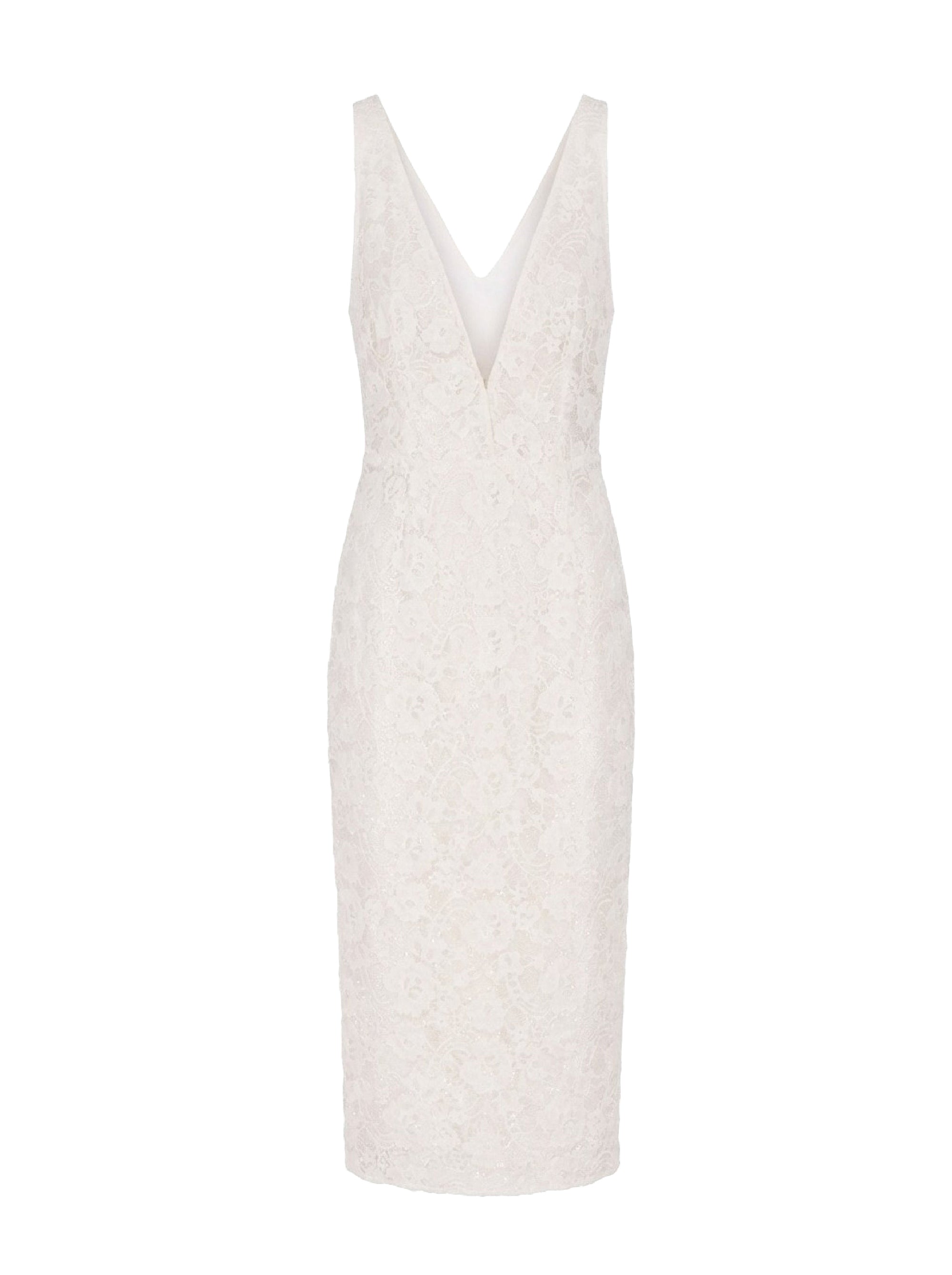 Floral lace dress - Avorio