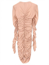 Robe courte drapée à effet métallisé - Nudo