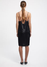 Robe Abaco en satin - Black