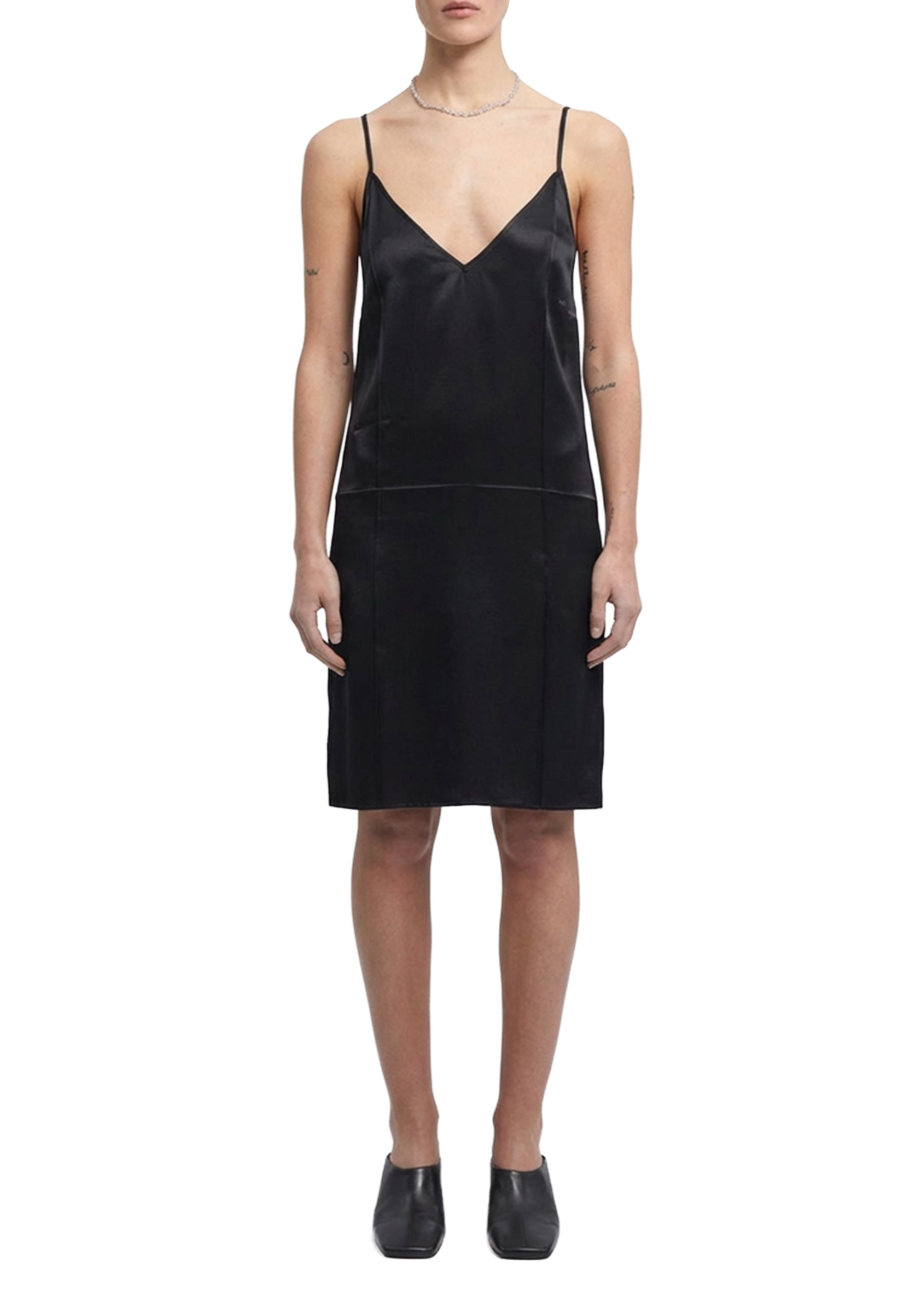 Robe Abaco en satin - Black