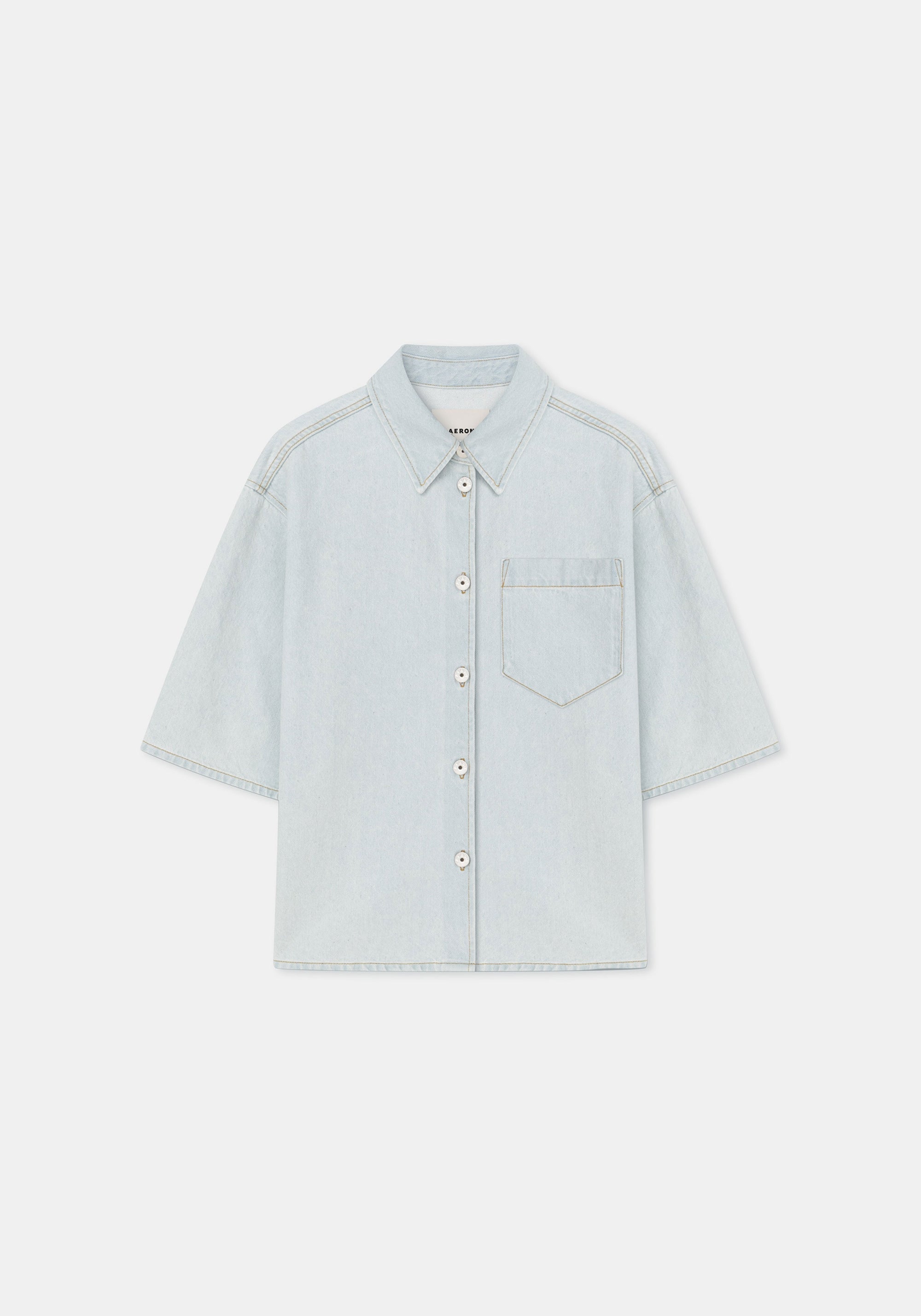 Chemise Abbott à manches courtes - Light Blue