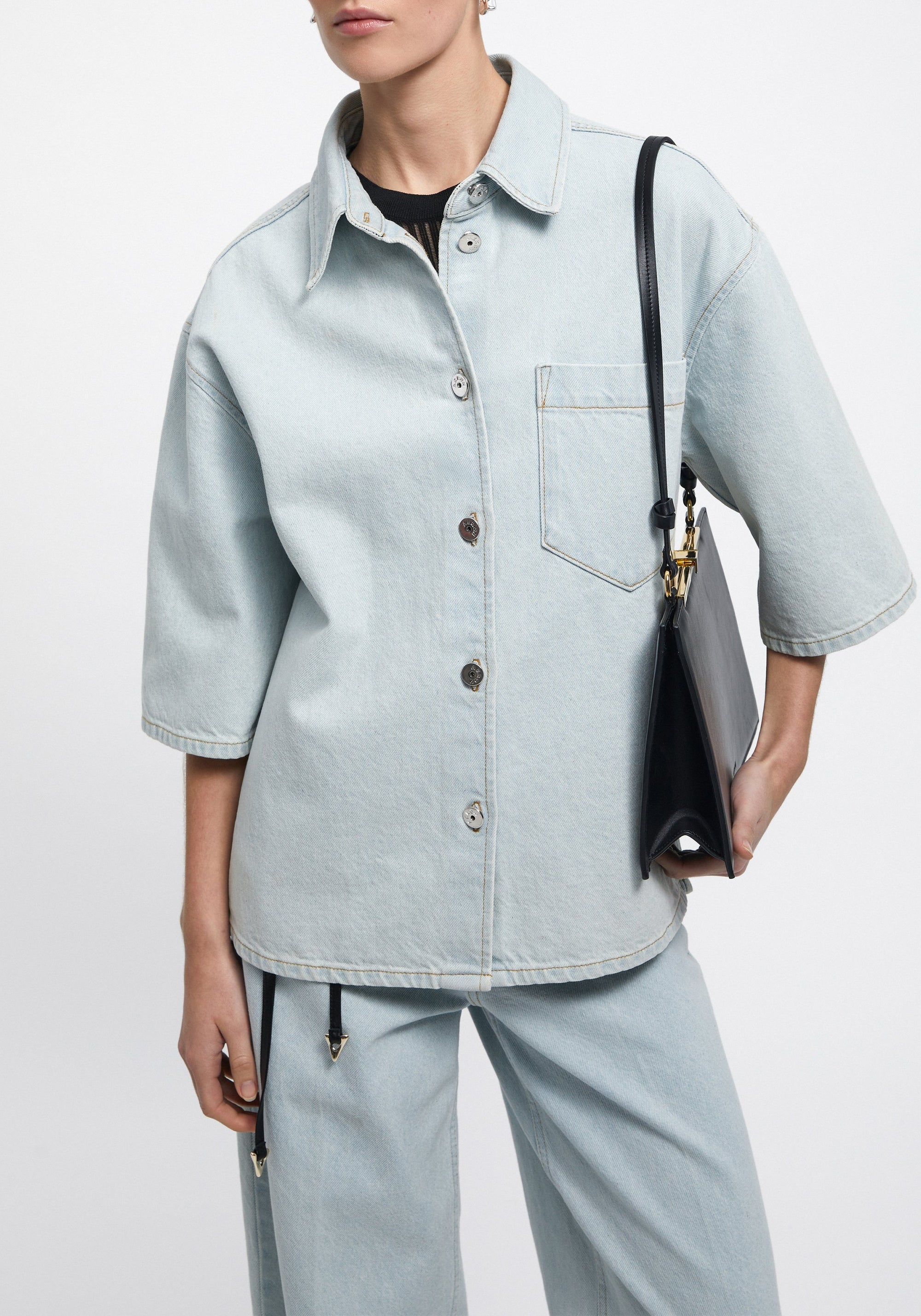 Chemise Abbott à manches courtes - Light Blue