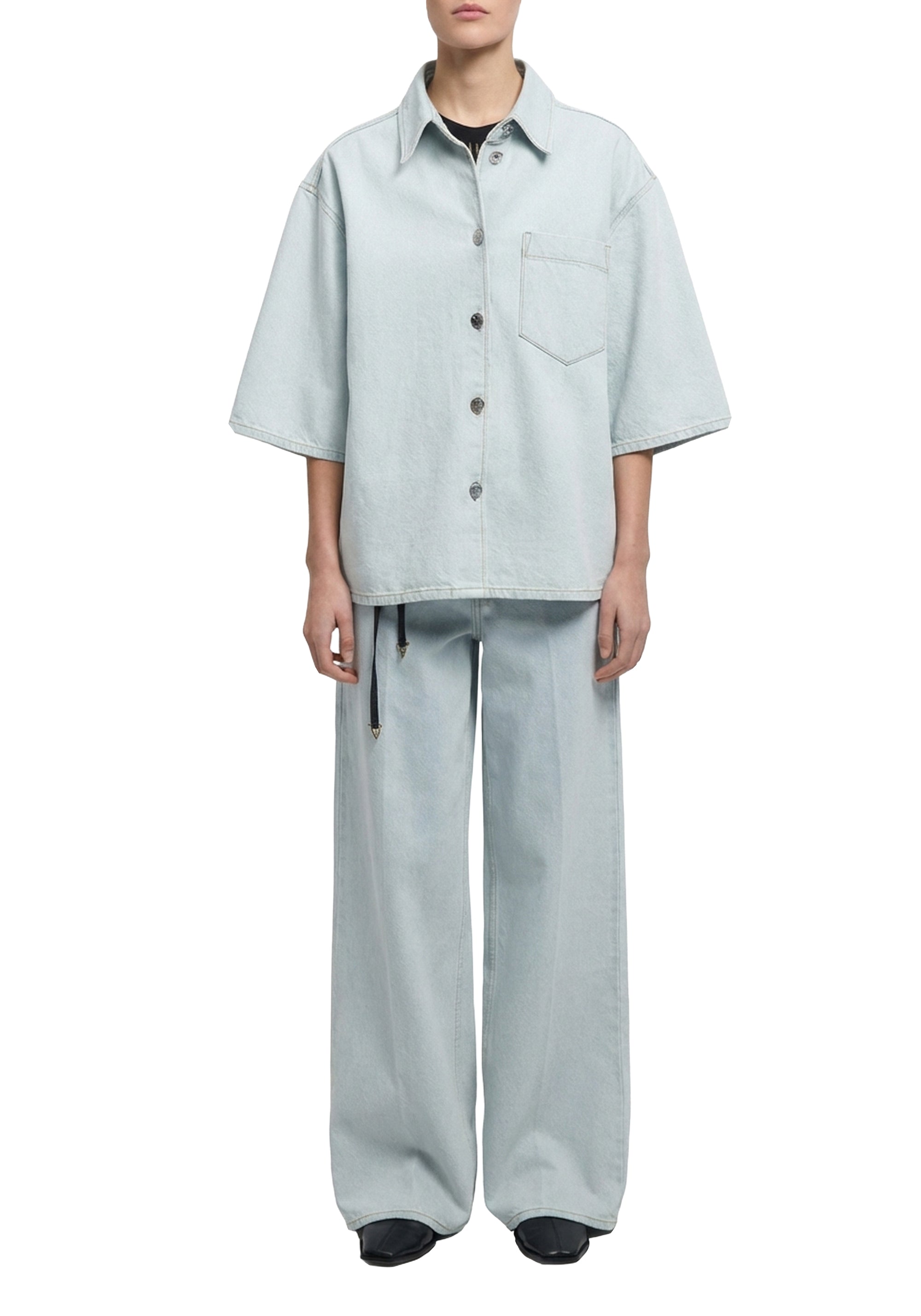 Chemise Abbott à manches courtes - Light Blue