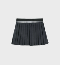 Jupe plissée en laine - Gray