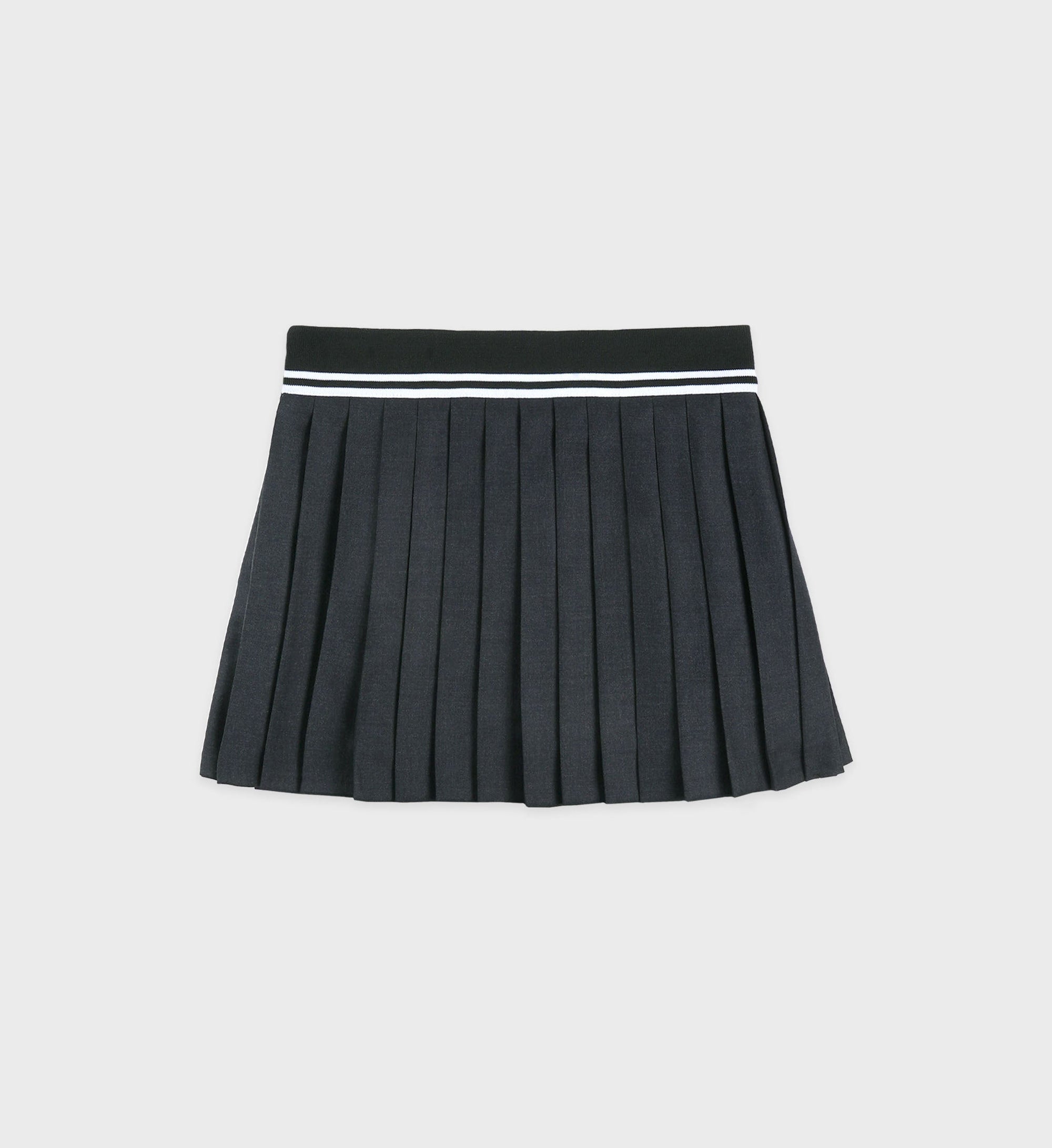 Jupe plissée en laine - Gray