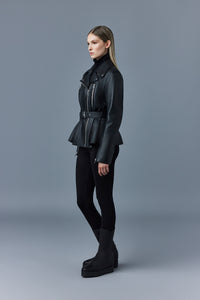 Veste perfecto Abigail en cuir - Black
