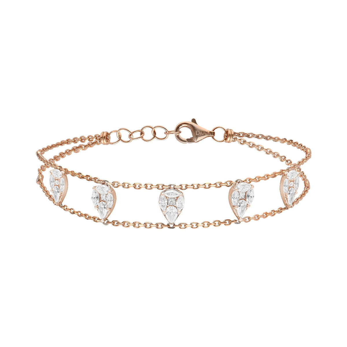 PT2_PrixTroca:2415€_VentesTroca:0_QtyTroca:1_ST:0%_Bracelet Union en Or rose 18K serti de diamants - Rose