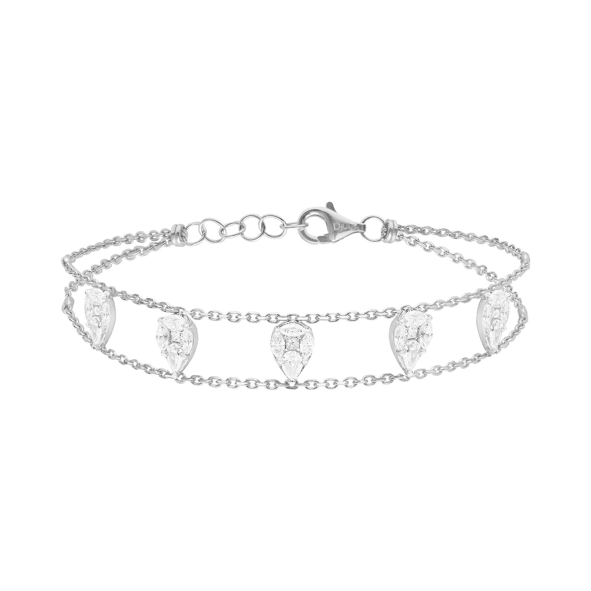 PT2_PrixTroca:2415€_VentesTroca:1_QtyTroca:1_ST:100%_Bracelet Union en Or blanc 18K serti de diamants - Blanc
