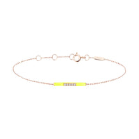 Jaune / Bracelet Marbella en Or rose 14K serti de diamants - Jaune