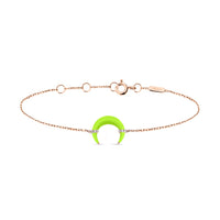 Jaune / Bracelet Corne en Or rose 14K serti de diamants - Jaune