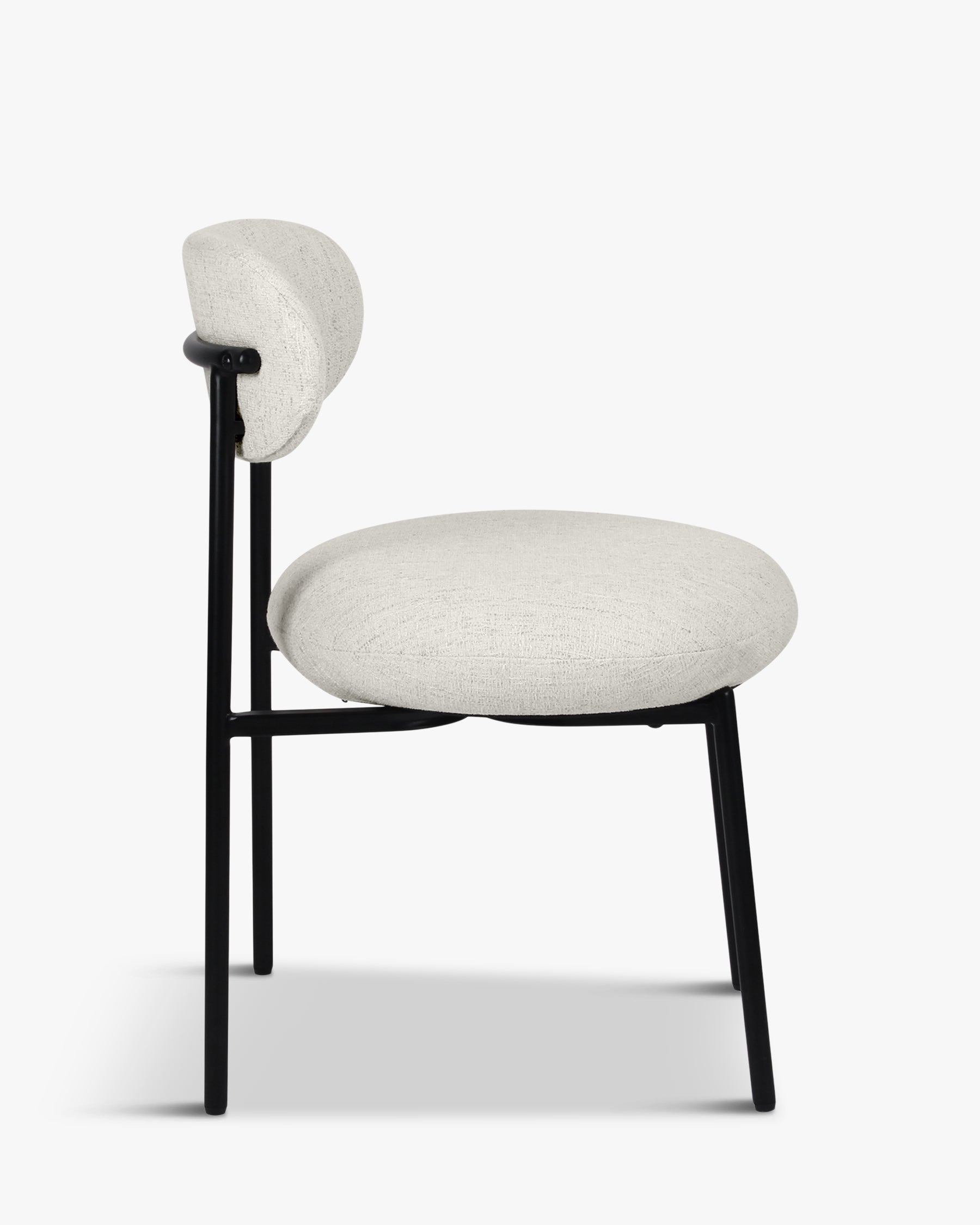 Chaise Maia en tweed - Sable