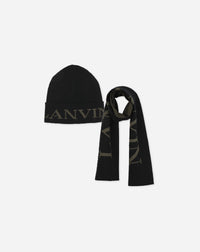 Set scarf and hat - Noir & kaki