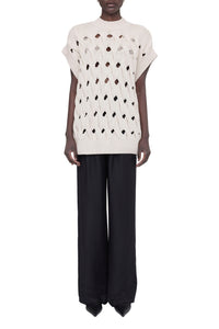 Pull sans manches Dray ajouré - Cream