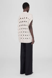 Pull sans manches Dray ajouré - Cream