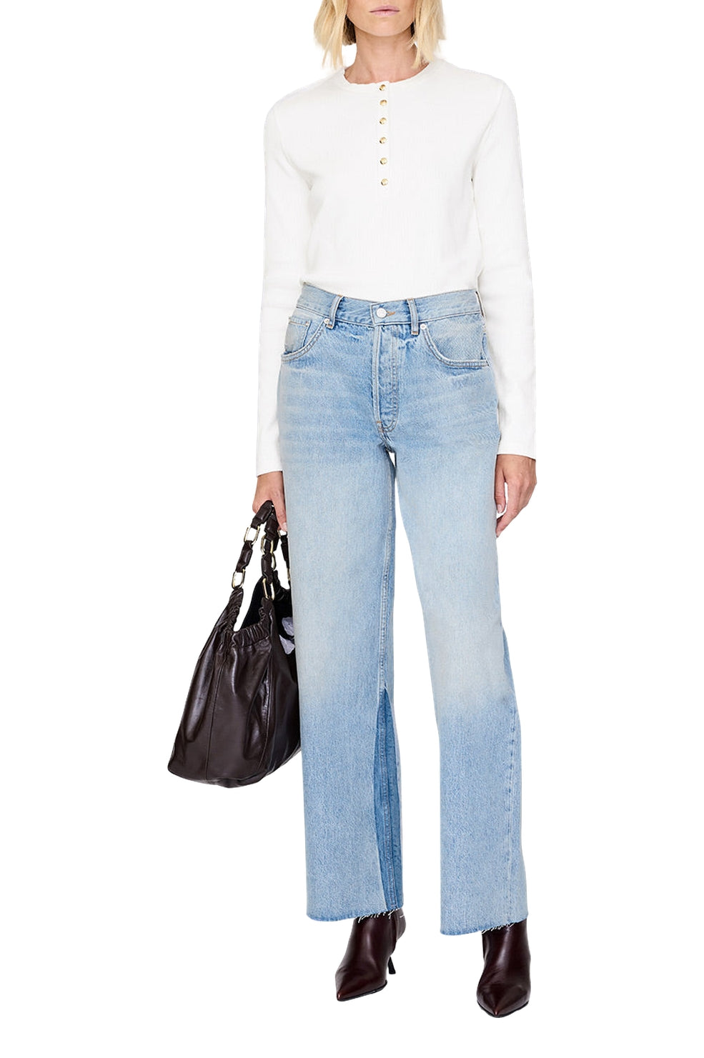 Alessia long-sleeved T-shirt - Ivory