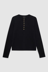 ALESSIA LONG SLEEVE TEE - BLACK