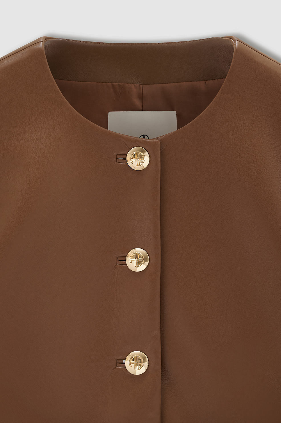 AMBER JACKET - COGNAC RECYCLED LEATHER