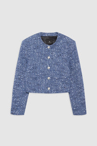 AMBER JACKET - BLUE TWEED