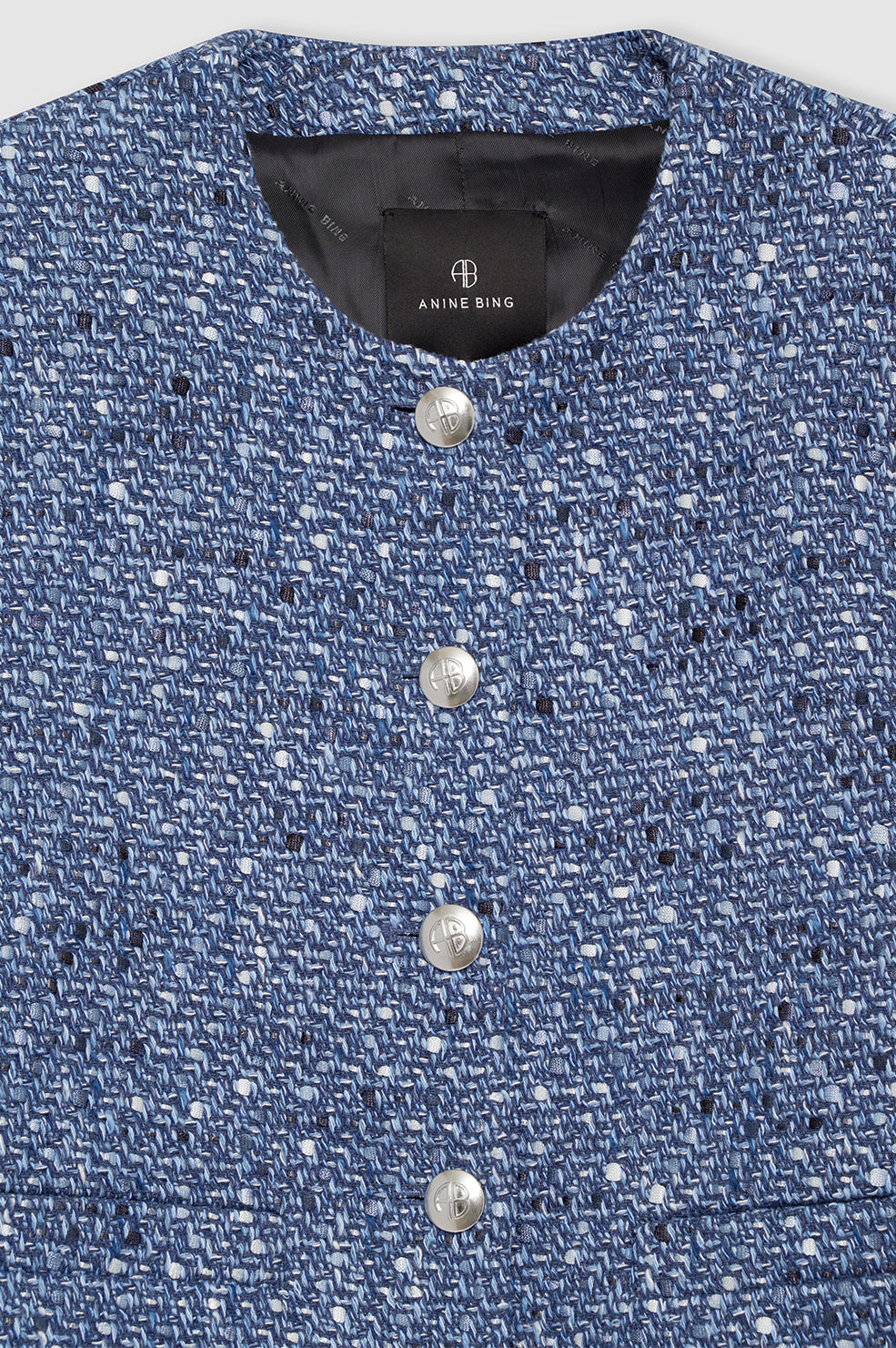 AMBER JACKET - BLUE TWEED