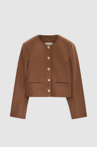 AMBER JACKET - COGNAC RECYCLED LEATHER