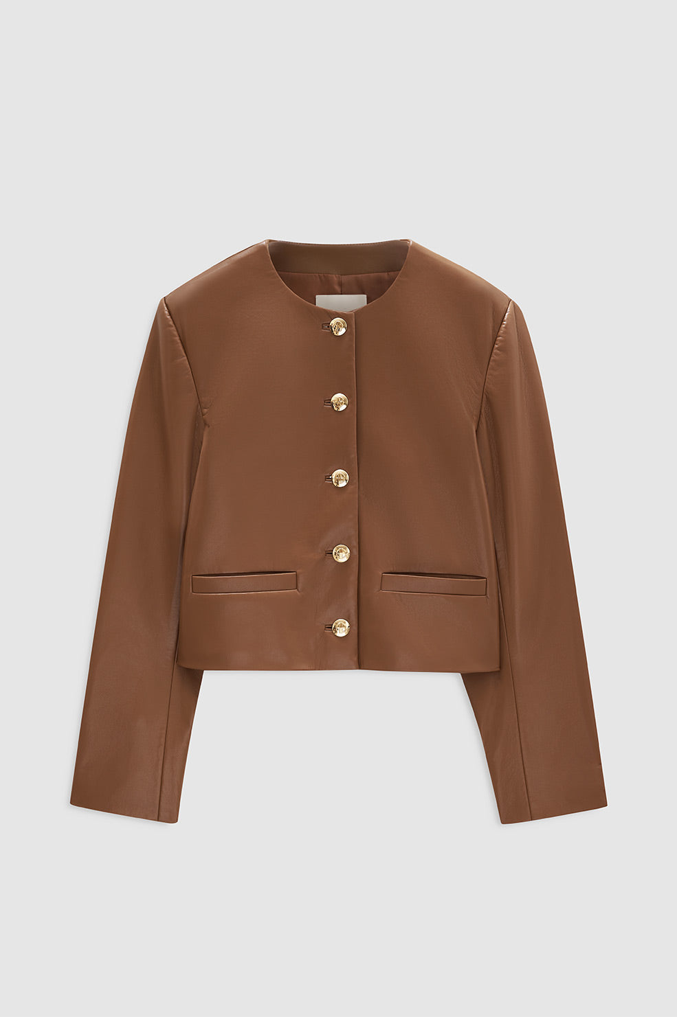 AMBER JACKET - COGNAC RECYCLED LEATHER