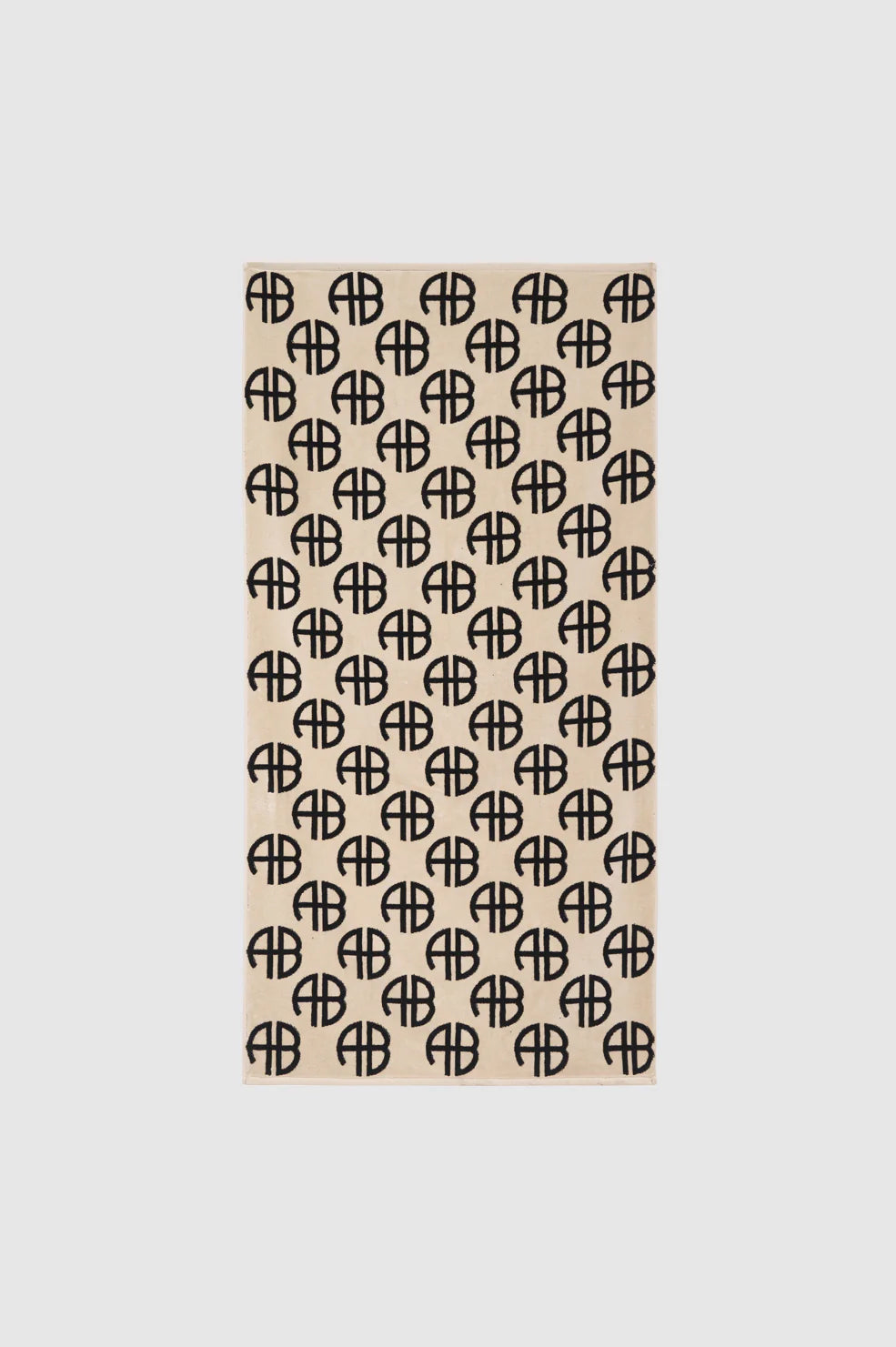 8qty NEW / BAHIA TOWEL - BEIGE MONOGRAM PRINT