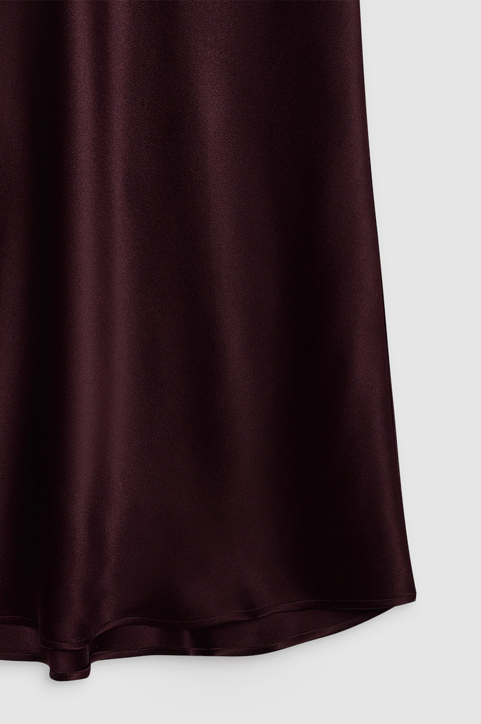 BAR SILK SKIRT - BORDEAUX