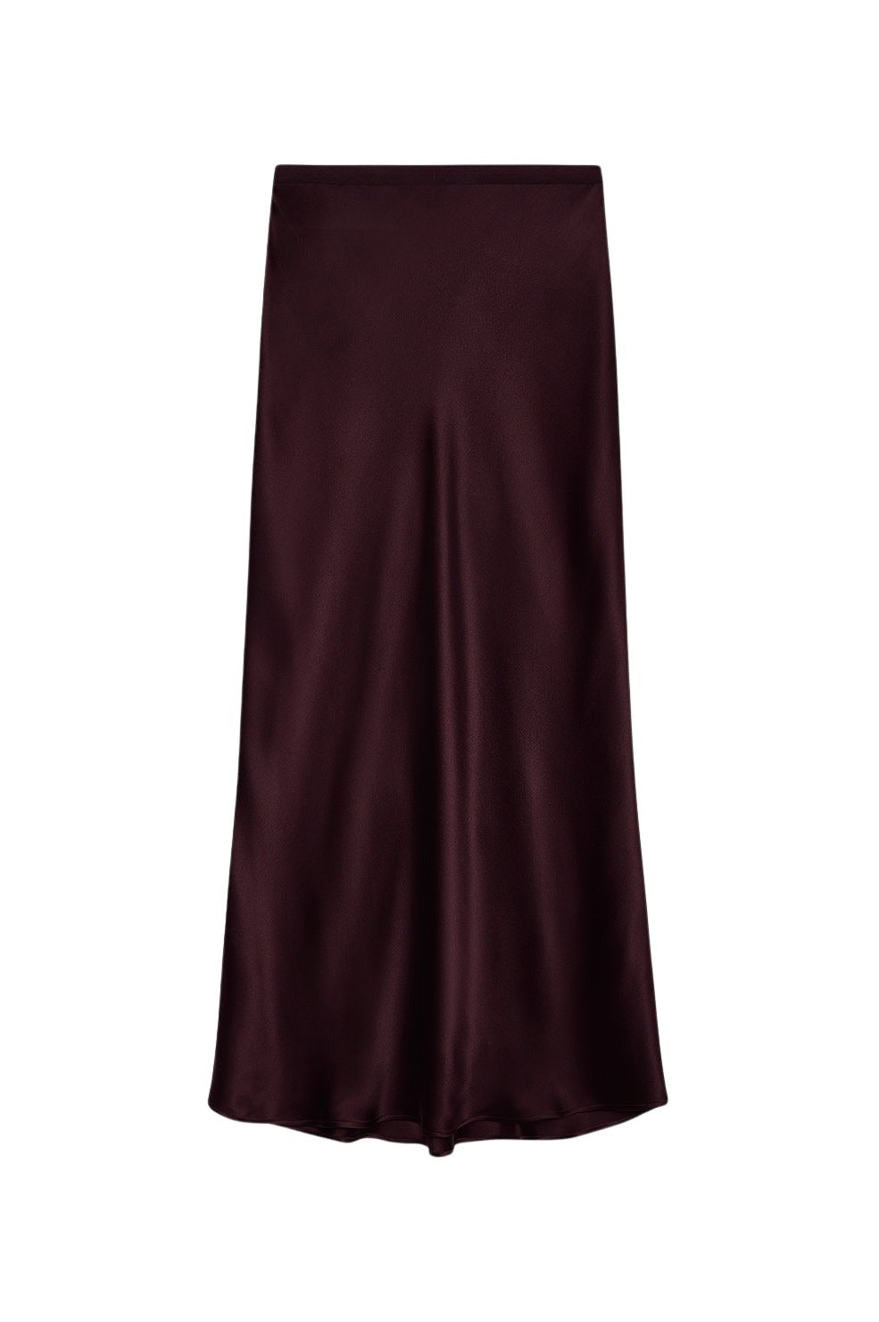 BAR SILK SKIRT - BORDEAUX