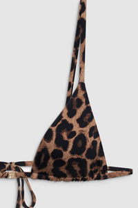 BELLAMY BIKINI TOP - BLACK AND BROWN LEOPARD