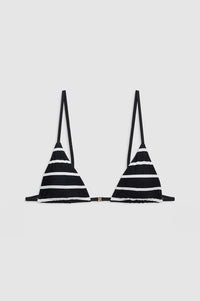 BELLAMY BIKINI TOP - BLACK AND WHITE STRIPE