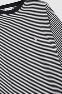 5qty NEW / BO TEE - BLACK AND WHITE STRIPE