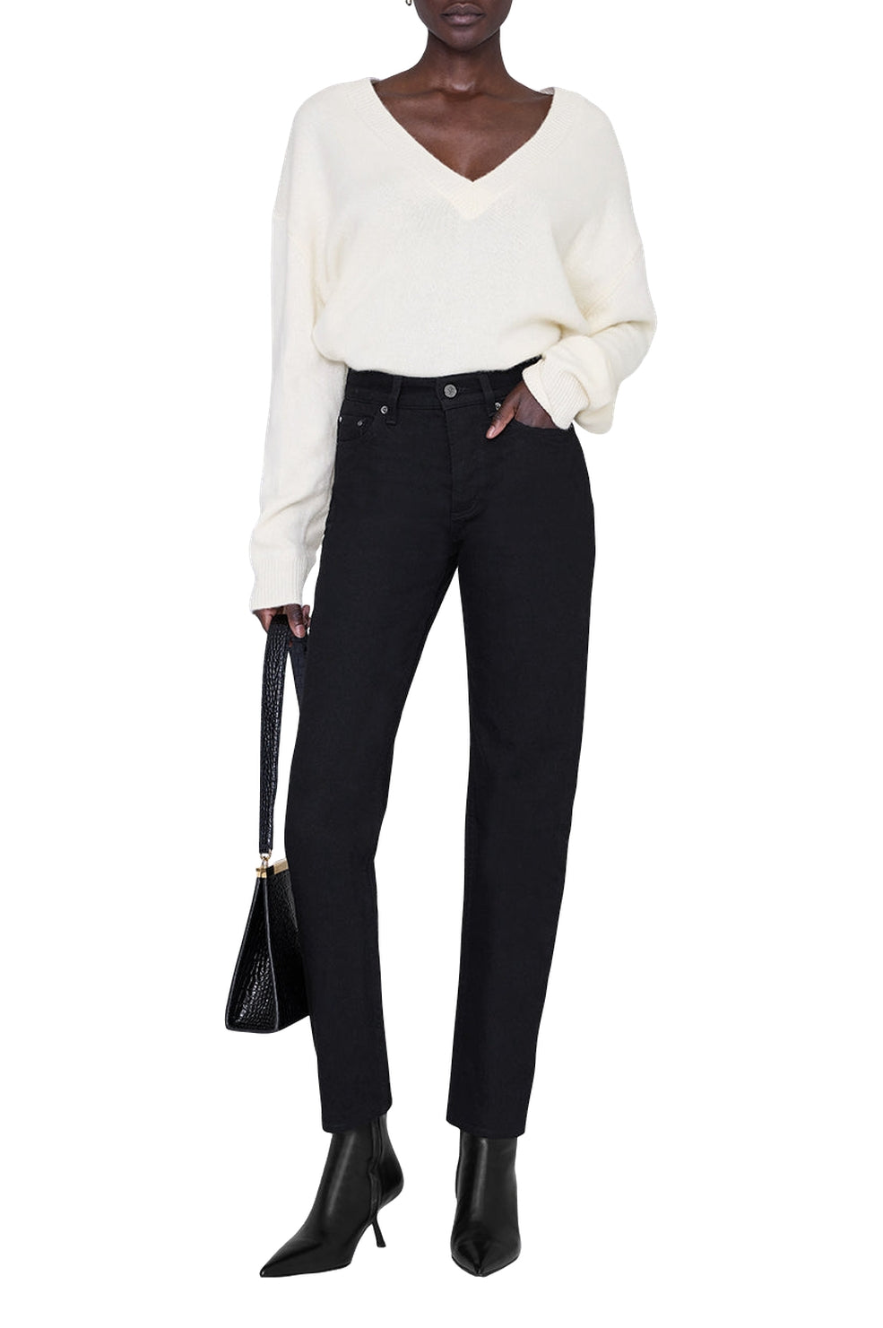 Bruno high-waisted jeans - Black